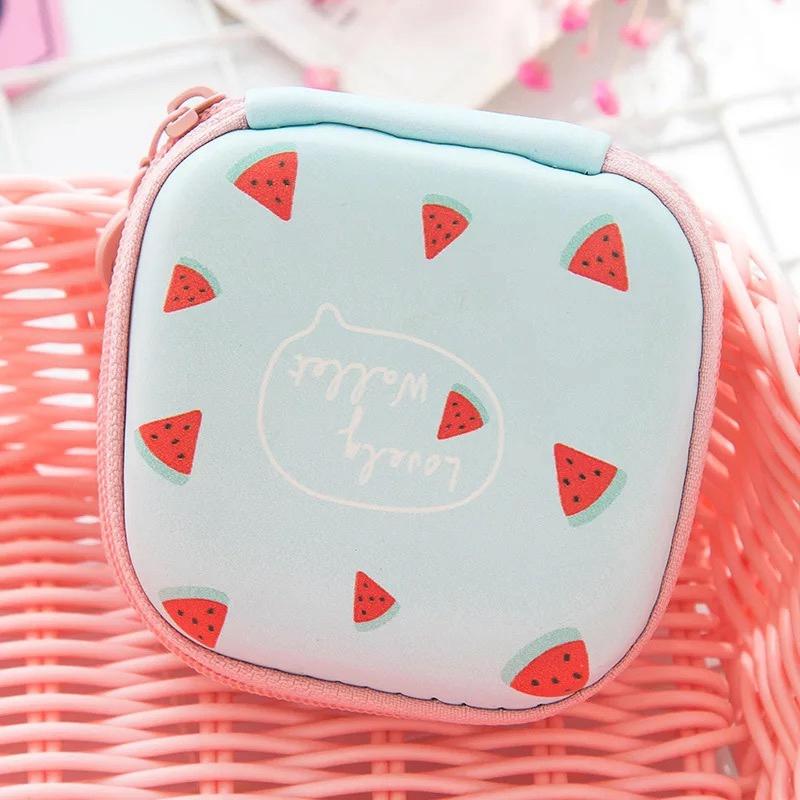 Cute Data Cable Headphone Storage Box Soft Headset Earbuds Storage Bag Cute Coin Purse Home Gift Travel Must-have Organizer