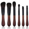 SHELWIN Portable Wooden Makeup Brush Makeup Eyeshadow Powder Makeup Suitable for Sensitive Storage Bag Included 6-piece Set, Brush, Brush, Brush,
