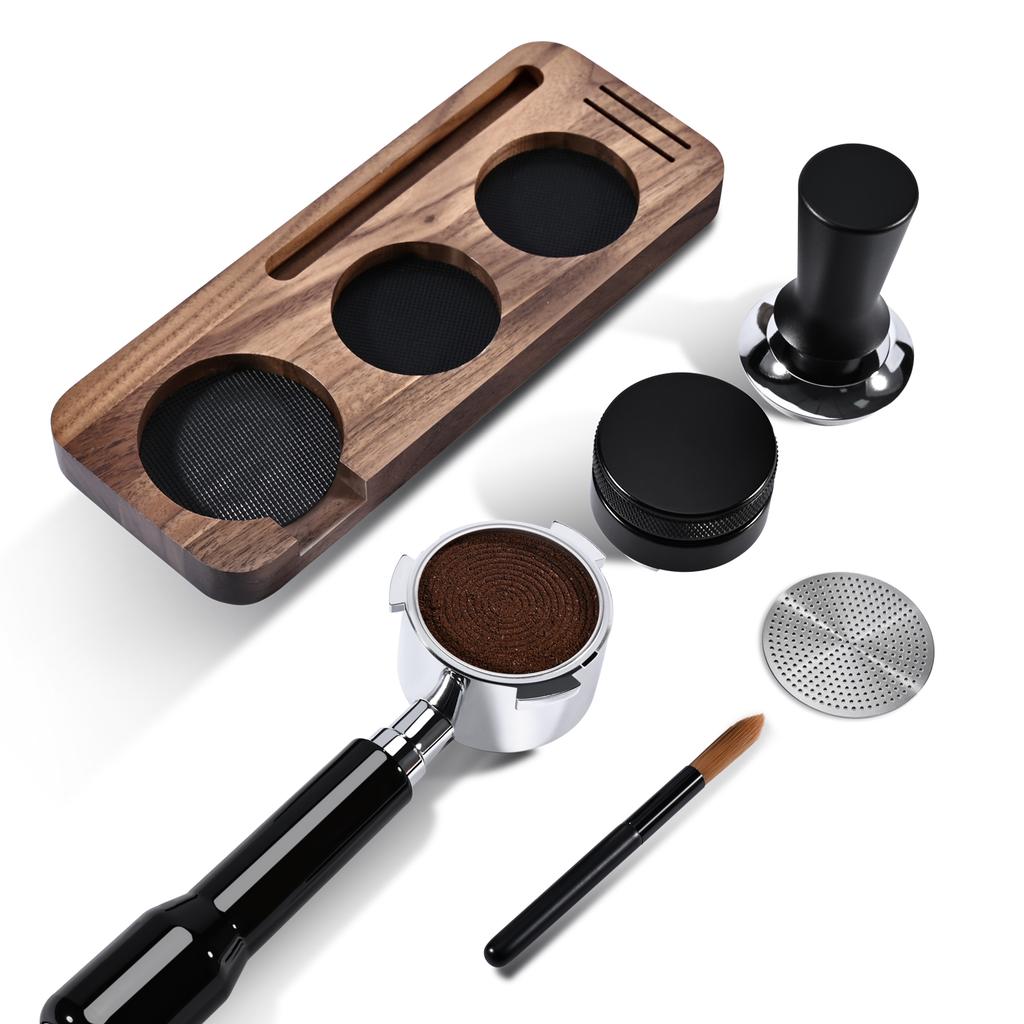 51MM 54MM 58MM Coffee Tamper Mat Station Stand Portafilter Holder Support Base Rack Walnut For Espresso Accessories Barista Tool