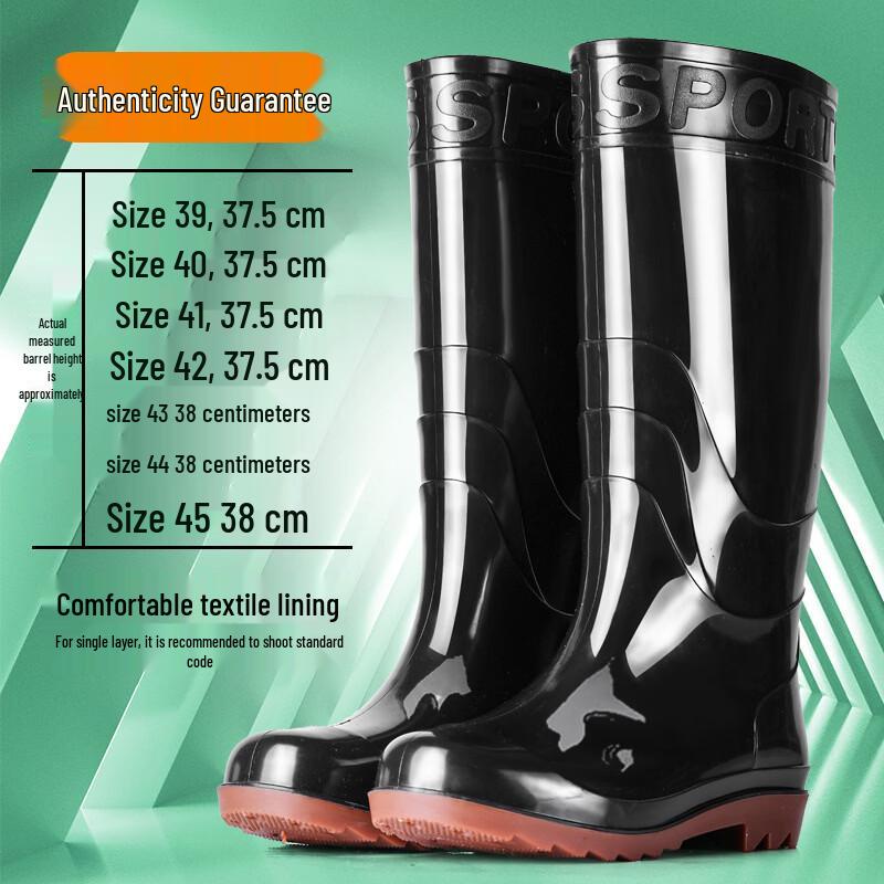Xihe Men s Durable Anti-Slip Work Rain Boots