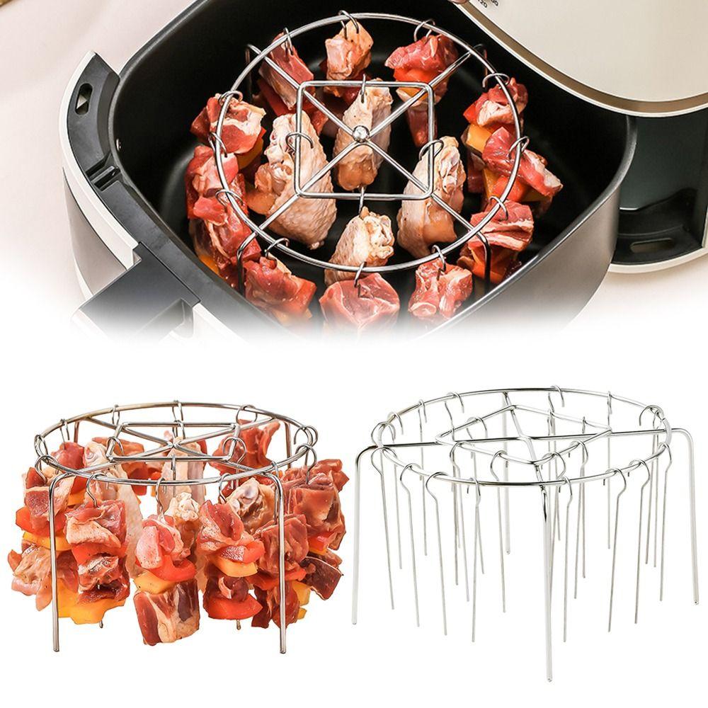 Vertical Air Fryer Skewer Stand Stainless Steel Barbecue Skewer Bracket New Baking Needle