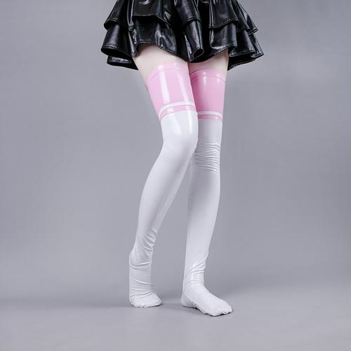 Fashion Anime Queen Sexy Cosplay Lolita Grils Stockings Women Black Patent Leather Socks Japanese Thigh High Overknee Socks Gift