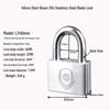 304 Stainless Steel Waterproof Anti-theft Door Padlock - Rustproof, Rainproof & Anti-pry for Outdoor Use
