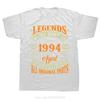 Funny 30th Birthday T-shirt Legends Were Born In 1994 Graphic Tshirt Summer O-neck Short Sleeve Tees Oversized Cotton T Shirt