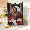 Kpop M-Michael Jackson Throw Lightweight 240G Flannel Blanket Soft Skin-Friendly For Summer Cooling