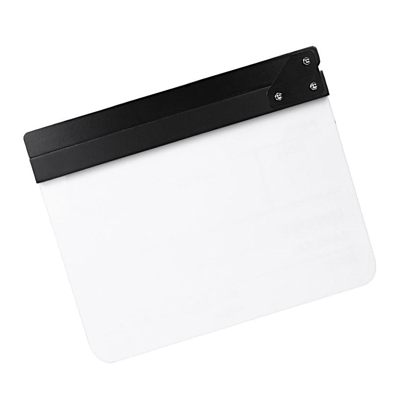 Acrylic Clapboard Dry Erase Director Film Movie Clapper Board Slate 9.6 * 11.7in