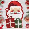 Christmas Floor Mat Xmas Tree Snowman Non-Slip Bathroom Rug Absorbent Washable Santa Claus Carpet for Living Room Entrance Bedroom