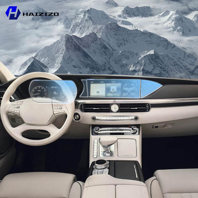 For Genesis G90 - Car interior Matte Screen Protector console GPS Navigation LCD screene TPU film Scratch resistant PPF