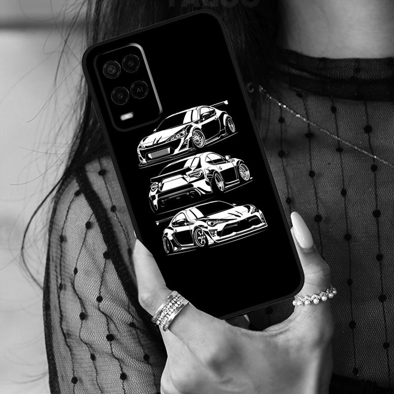 Japan JDM Car Case For Oppo A78 A98 A18 A38 A58 A60 A80 A40 A96 A76 A16 A94 A74 A54 A15 A17 A57 A77 A5 Pro