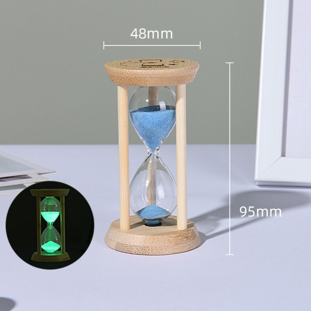 Creative Luminous Sand Timer Bamboo Decorative Sand Clock Pool Timers Fluorescent Hourglass  Home