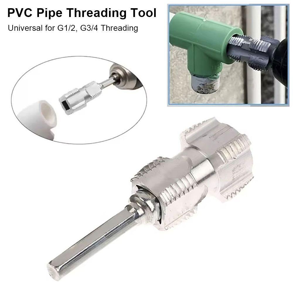 1Pcs Detachable PVC Pipe Threader Aluminium Thread Maker Tool Electric Drill Accessory