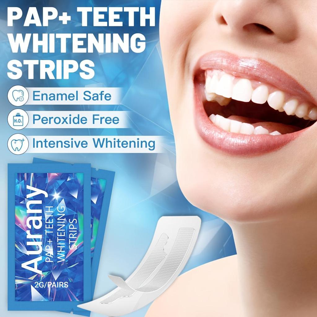 PAP Teeth Whitening Strips, No Sensitivity, Enamel Safe, Remove Coffee & Smokers Stains, Professional Teeth Strips For Sensitive Teeth-7/14/21Pairs