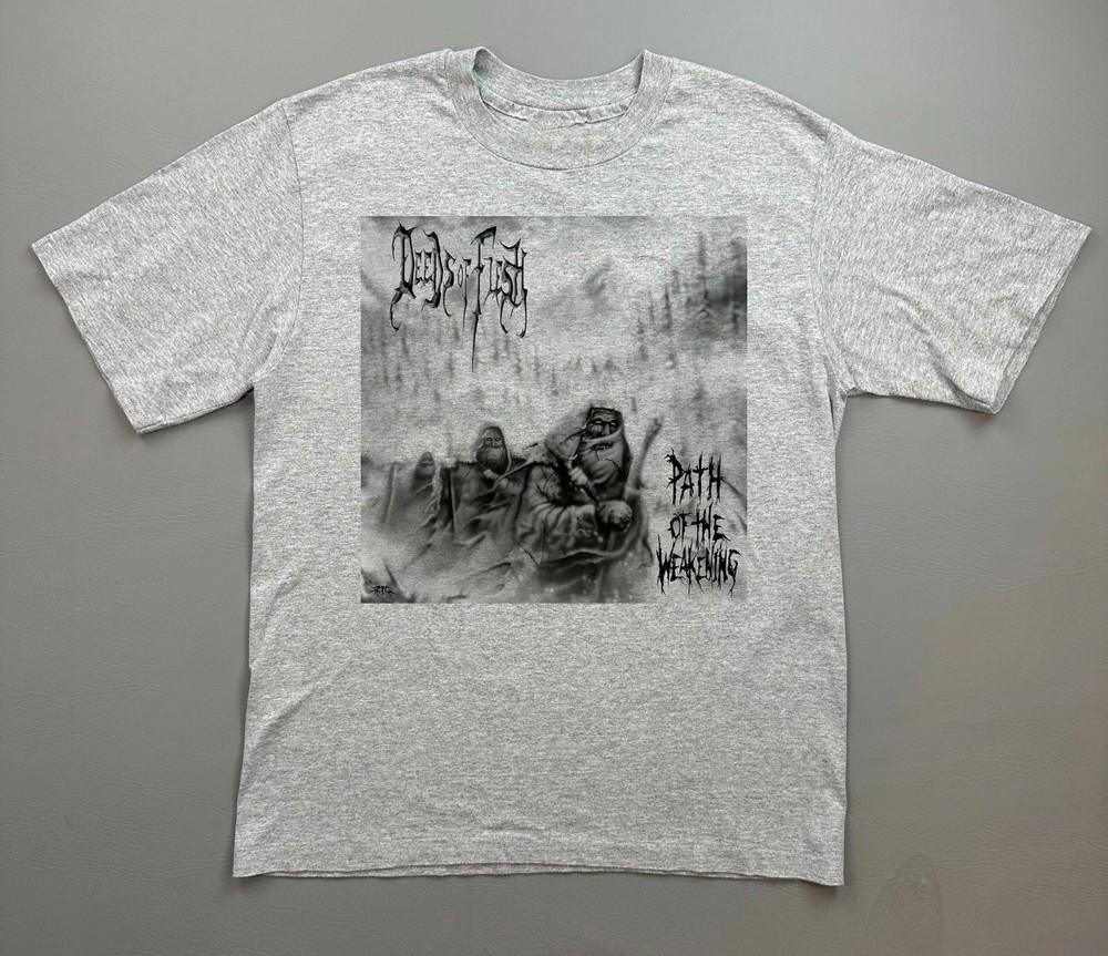 Deeds of Flesh Band Gray Unisex Adult T-Shirt All Size Unisex T-Shirt S