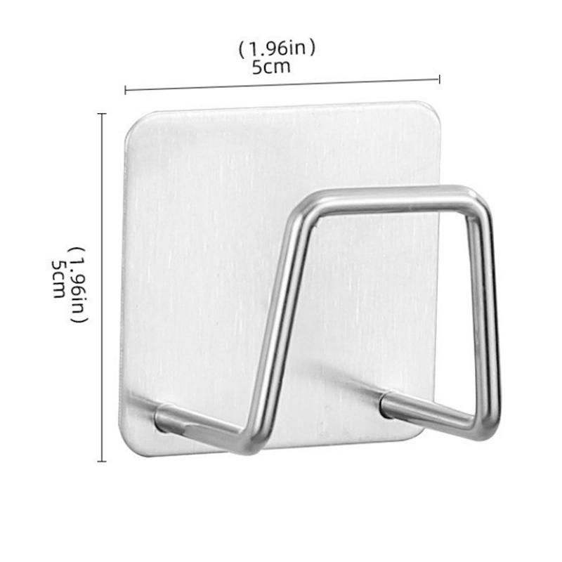 Stainless Steel Kitchen Sink Sponge Holder Self Adhesive Drain Rack Storage Organizer Wall Mounted Kitchen Gadget
