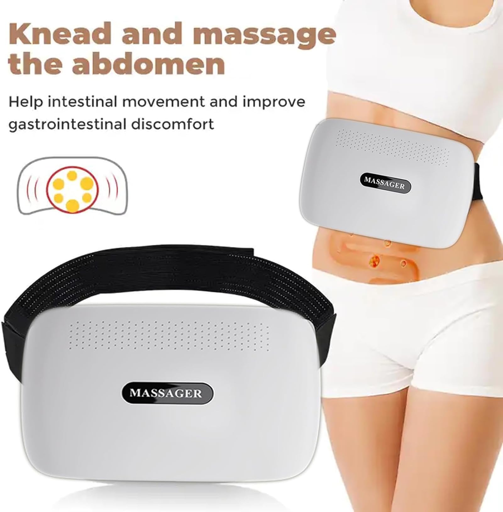 

Массажер для живота, электрический массажер для живота Bianstone для снятия боли в животе, спине, шее и ногах