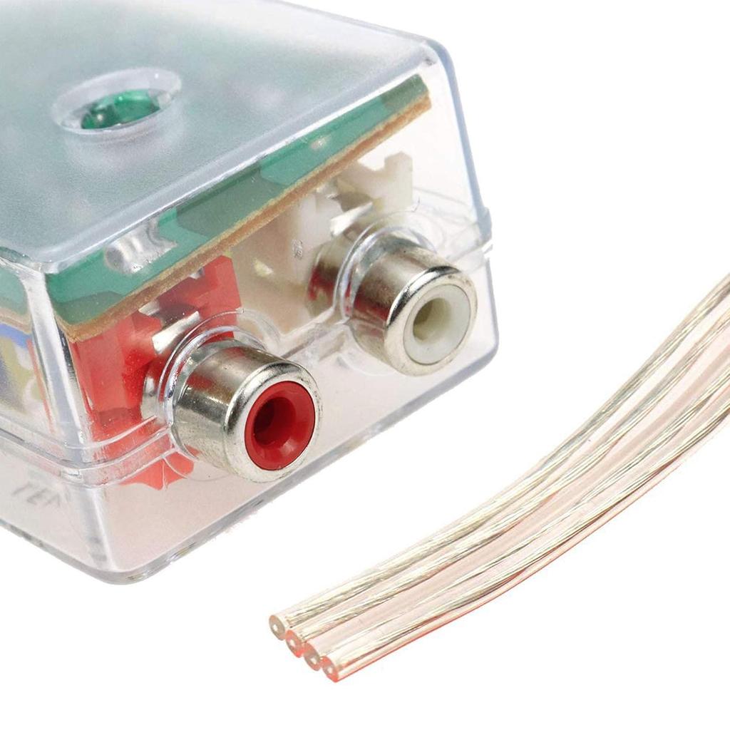 2 Pcs High to Low Speaker Impedance Converter Audio Signal Adapter for Speaker Output to RCA Line Control Car Amplifier Wiring