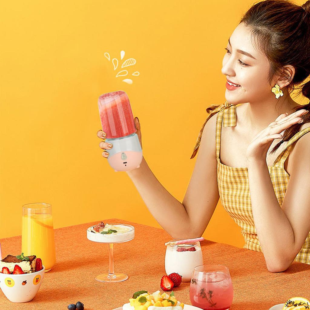 Portable Stirrer Personals Stirrer For Shakes And Slushie Fruit Juicer USB Rechargeable With 4 Blades Handheld Blenders For Sports Travel And Outdoors