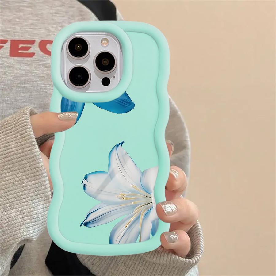 Cartoon Flower Pattern Soft Phone Cover Case for iPhone 17 Air 13 14 11 16 Pro Max 15 Plus 8 XR 12