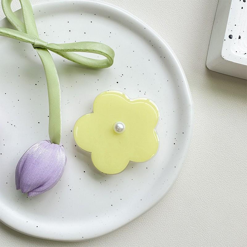 Three Dimensional Pearl Flower Magsafe Magnetic Suction Phone Airbag Bracket Extendable Foldable Detachable