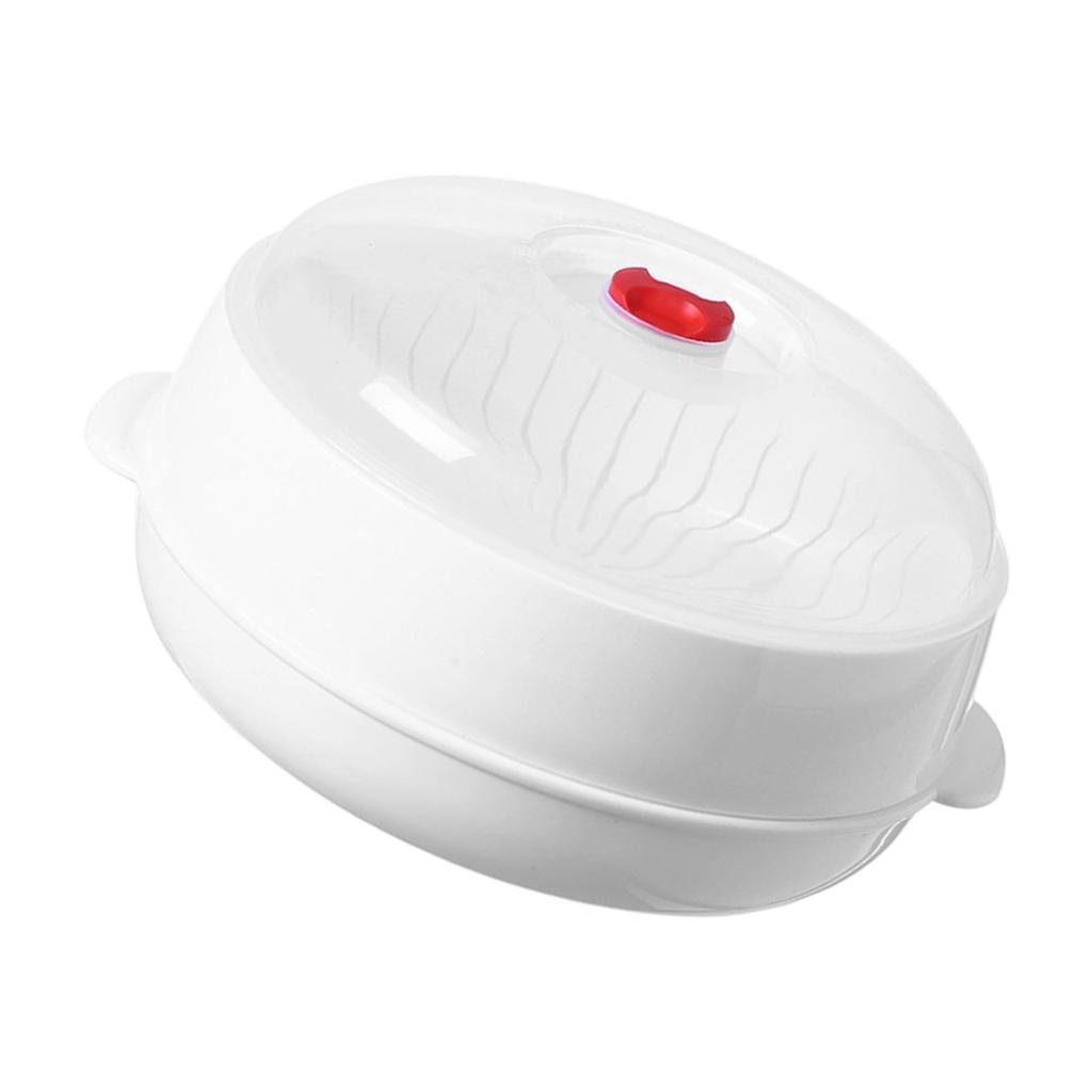 Microwave Safe Steamer Box With Wide Ergonomic Handles Transparent Lid And Steam Vents For Efficient Heating PP5 Material Multi Layer Design