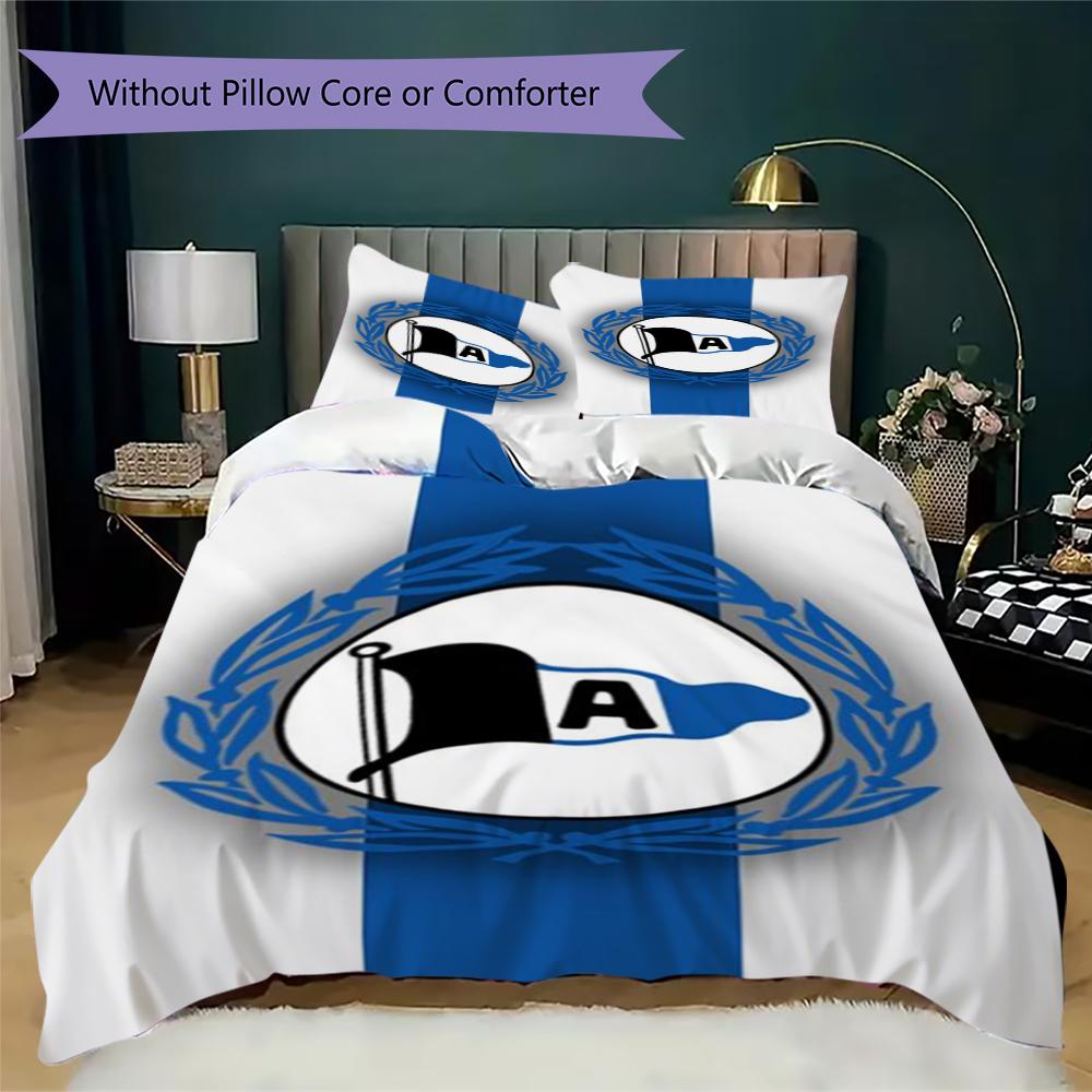 Set Copripiumino Trapuntato con Motivo Arminia Bielefeld Copripiumino Federa Decorazione per la Casa Regalo di Compleanno (1 * copripiumino + 2 * federe senza imbottitura)09