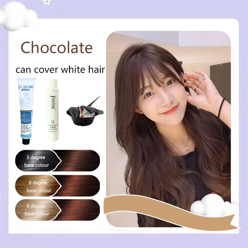 Modisches neues Haarfärbemittel mit Pflanzenextrakten für Männer, Frauen, Studenten, Haarfärbemittel in Schwarz, Blau und Braun, Haarfärbemittel-Set, Haarfärbemittel kann weißes Haar für ältere Menschen abdecken