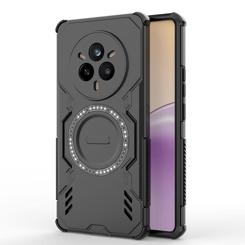 KEYSION Hollow Heat Dissipation Case for Realme 14 Pro+ 5G Magnetic Cooling Shockproof Phone Cover for OPPO Realme 14T 5G 14 5G