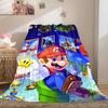 Mario Bros Soft Flannel Blanket Lightweight Cozy Microfiber Blanket for Couch Bed LXR95