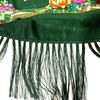 140*140cm Russian Square Scarf for Women Floral Print Bandana Head Scarves Ethnic Fringed Handkerchief Russian National Shawl