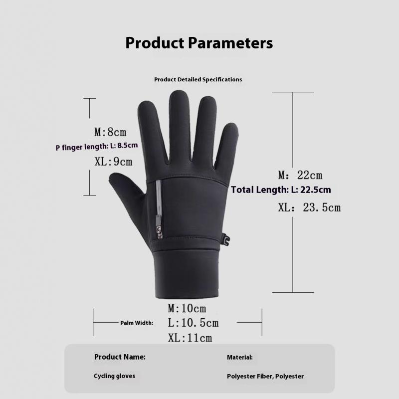 1 Pereche Mănuși de Iarnă Pentru Bărbați Femei - Mănușă Termică Impermeabilă Pentru Vreme Rece, Pentru Alergare Ciclism Cu Deget Tactil