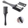 Hair Cutting Comb Black Handle Hair Brushes with Razor Blades Barber Scissors Hair Salon Thinning Hairdressing DIY Styling Tools