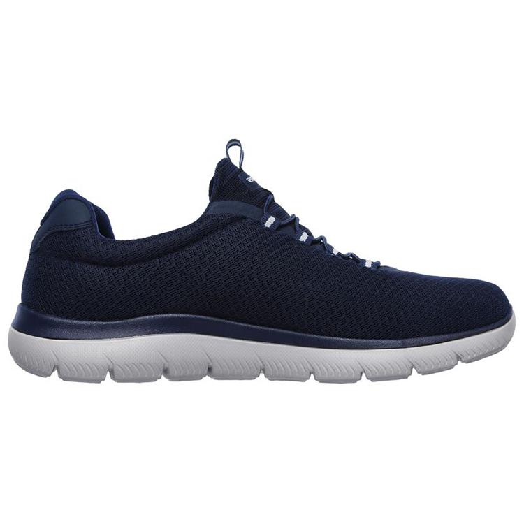 Skechers Summits Mesh, Textile Cushioning Abrasion Resistant Low Top Casual Shoes Men's Blue 52811-NVY