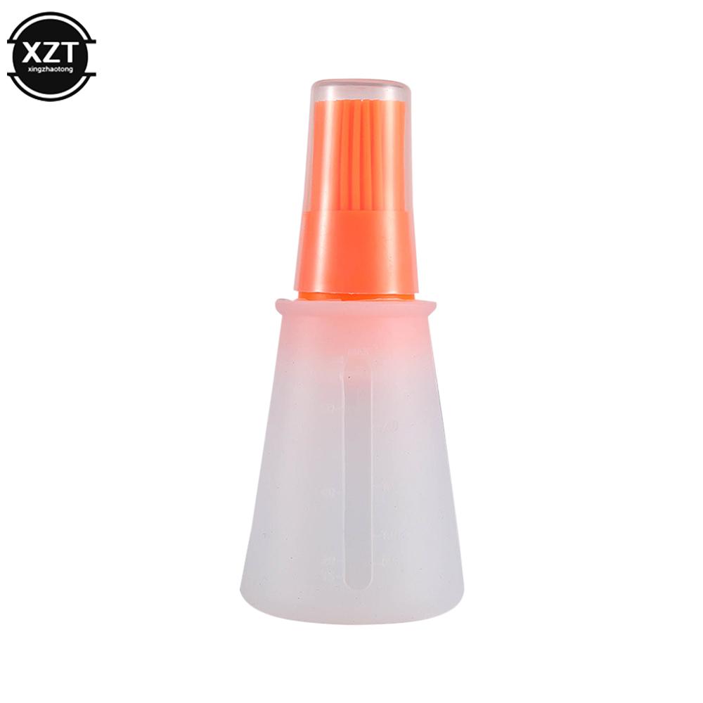 

НОВИЙ Силіконовий Масляний Дозатор з Пензликом Приправа Приправа Соус Пензлик зі Шкалою Пляшка для Олії Барбекю Кухонне приладдя Гаджети Інструмент для Грилювання Смаження помаранчевий