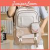 Casual Nylon Student Backpack With Large Capacity And Lightweight Design For Middle Schoolers
