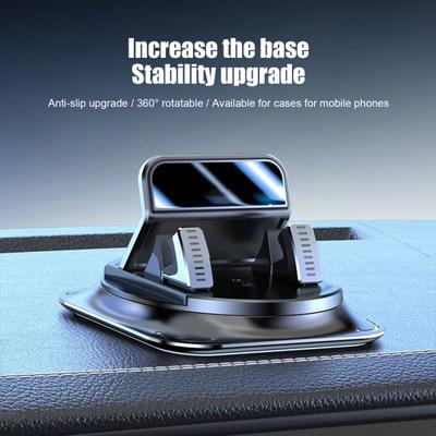Car Dashboard Phone Holder 360 Degrees Rotation Non-slip Universal Vehicle Dashboard Windshield Mobile Phone Mount Car Essentials