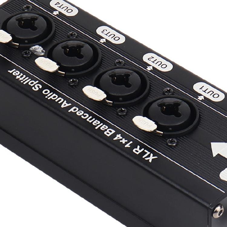 6.5mm 3Pin Balanced Sound Splitter 1 Input 4 Output Splitter for Transmission Studio Equipment Extender Installation