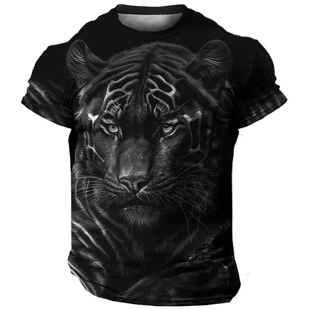 Vintage 3D Animal Men's Clothing Summer Breathable Men's T-Shirt Hip Hop Fashion Men Top Trend O-Neck Men Short Sleeve