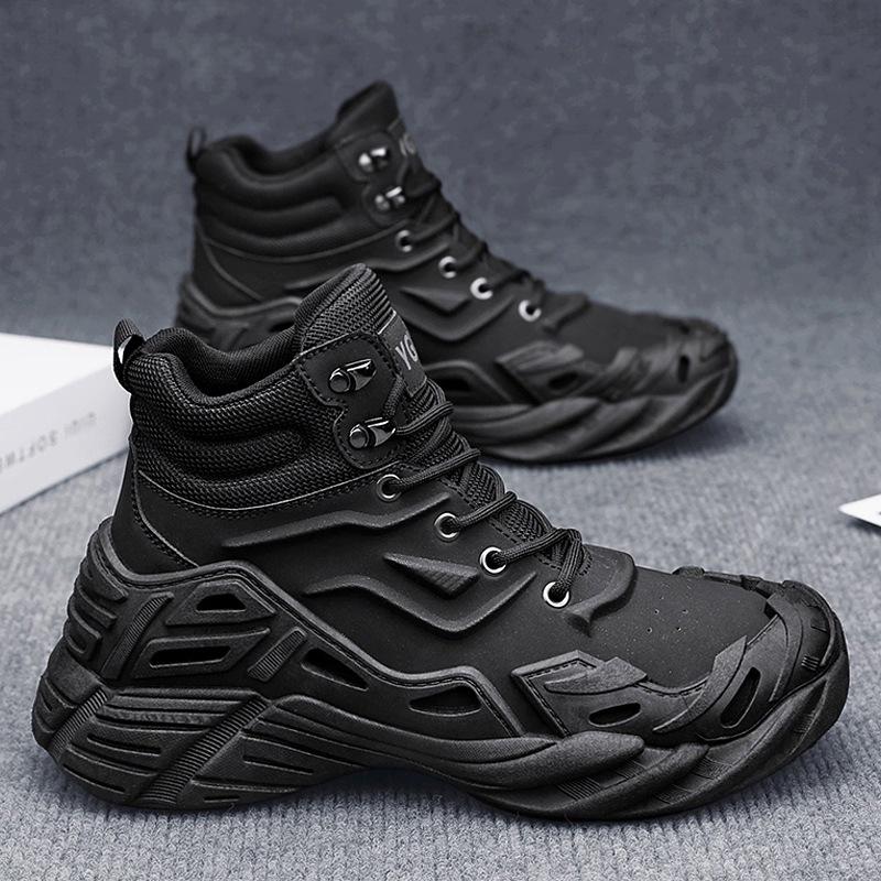Horse Boots Men's Fashion Workwear Sports Shoes Men's Autumn Winter Outdoor Casual Leather Boots High Top Boots 2026 New Style