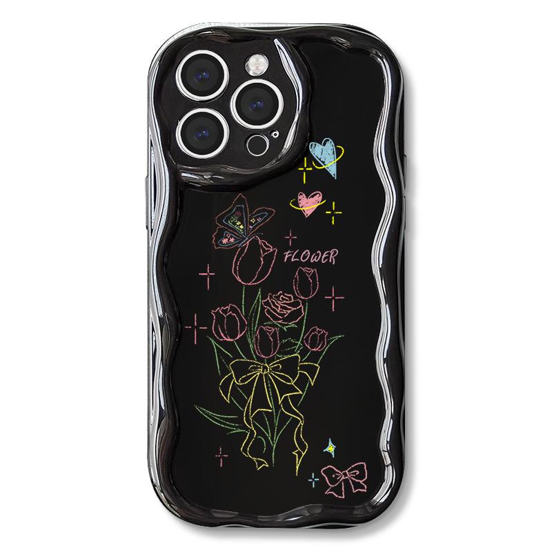 

Zhitai 14Pro Силиконовый чехол с кремовым узором, полная защита, совместимый с iPhone 16 Pro Max и более ранними моделями iPhone 13 Mini