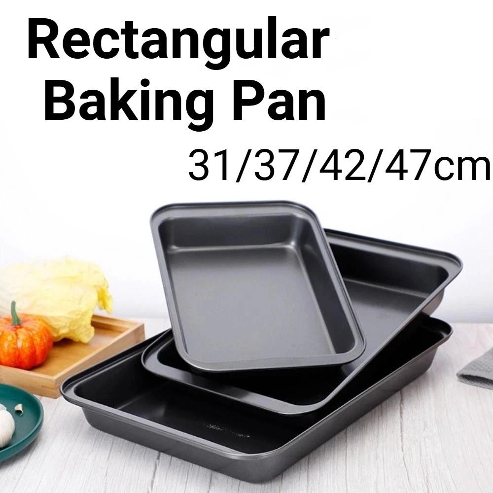 31/37/42/47cm Rectangular Baking Pan Non-Stick Cookie Sheet Easy Clean Baking Tray  Kitchen Use