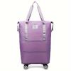 [Foldable Travel Bag] 3-Layer Extra-Large Foldable Travel Bag with Wheels | Nylon Luggage for Daily Commute & Moving