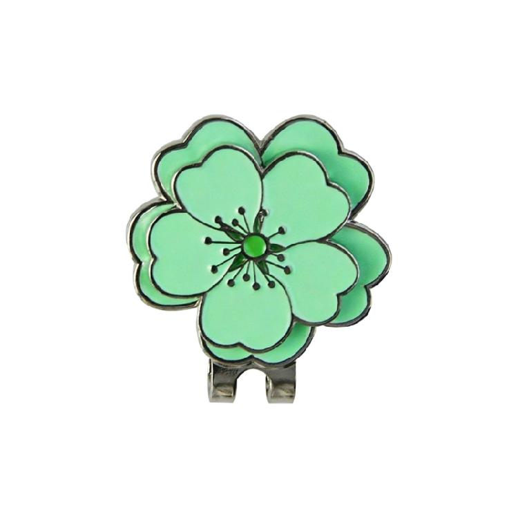Modischer Blumiger Golfballmarker Magnetischer Hutclip Zinklegierung Zubehör für Golfer Einzigartige Ballmarkierungslösung