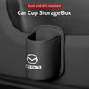 2pcs Car Door Cup Holder Storage Organizer For Mazda CX-4 CX-5 Mazda 6 Back Seat Drink Rack Leather Box bv5