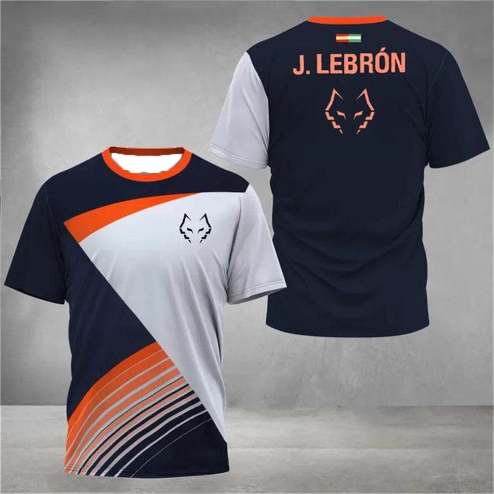 Sommer Ny Mote Herre og Dame 3D-trykt T-skjorte Pustende Kortermet Badminton Tennis Treningsklær Rundhals T-skjorte