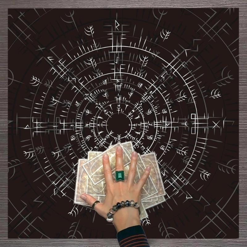 Astrology Tarots Table Altar Cloth Metaphysical Board Game Mat Pendulum Divinations Altar Tablecloth Board Game Card Pad