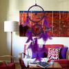 Romantic Heart Shaped Dream Catcher Double Ring Purple Feather Dream Catcher Wall Hanging Home Car Decor Craft Christmas Gift