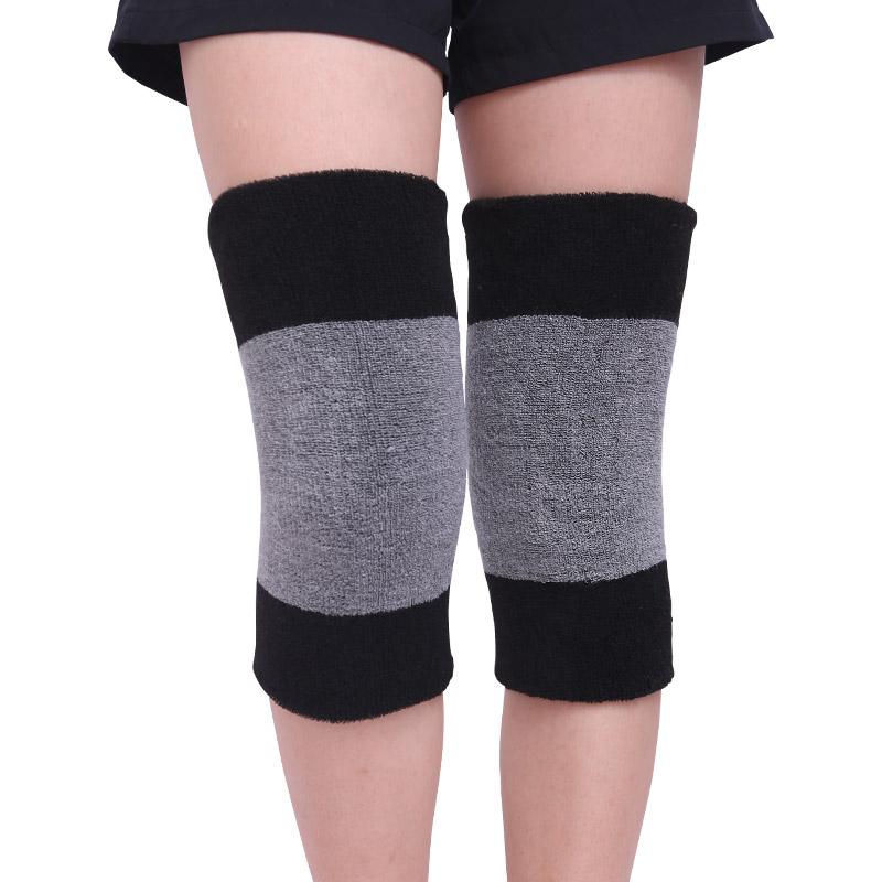 2Pcs Winter Knee Warmers Women Men Wool Cashmere Thick Legging Stocking Thermal Ski Cycling Knee Brace Warm Sleeve
