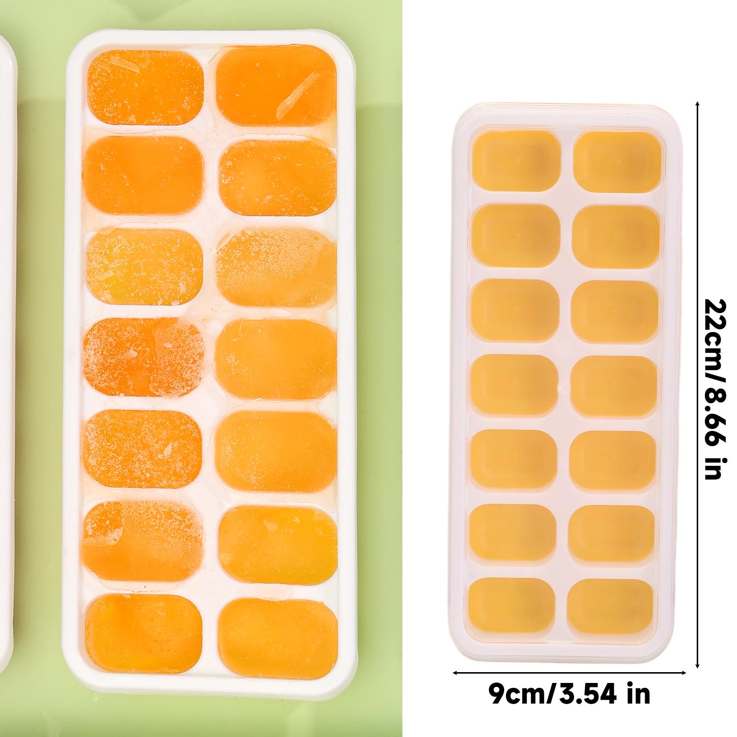 

14Grid Silicone Ice Mold with Lid DIY Ice Trays Popsicle Ice Cream Mould for Cocktail Yogurt Juice Freezer Kitchen Bar Tools 1PC оранжевый