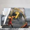 Ronaldos Football CR7 Flannel Blanket Soccer Fashion Throw Blanket for Home 200x150cm Bedspread
