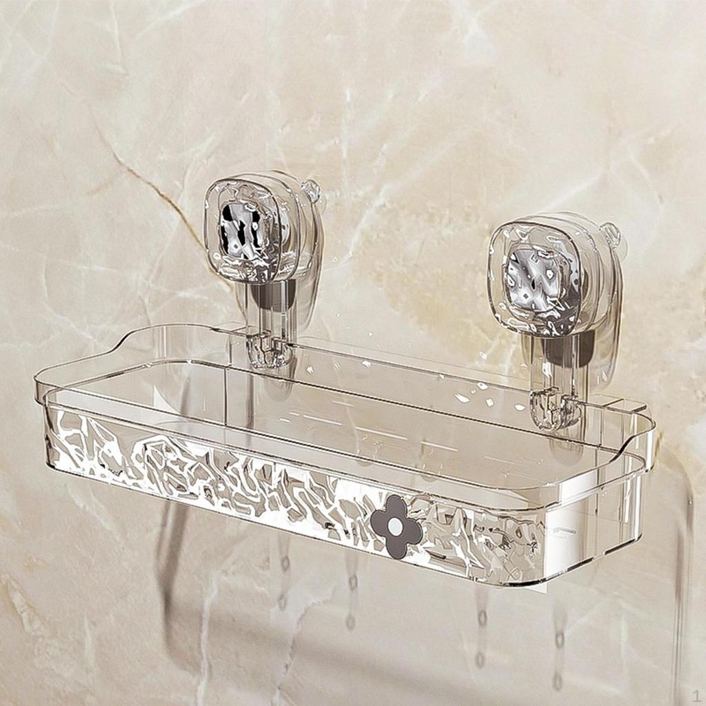 Bathroom Storage Rack Kitchen Organizer Multipurpose Toilet Shelf Suction Cup Shower